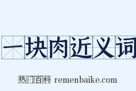 一块肉近义词是什么意思的图片